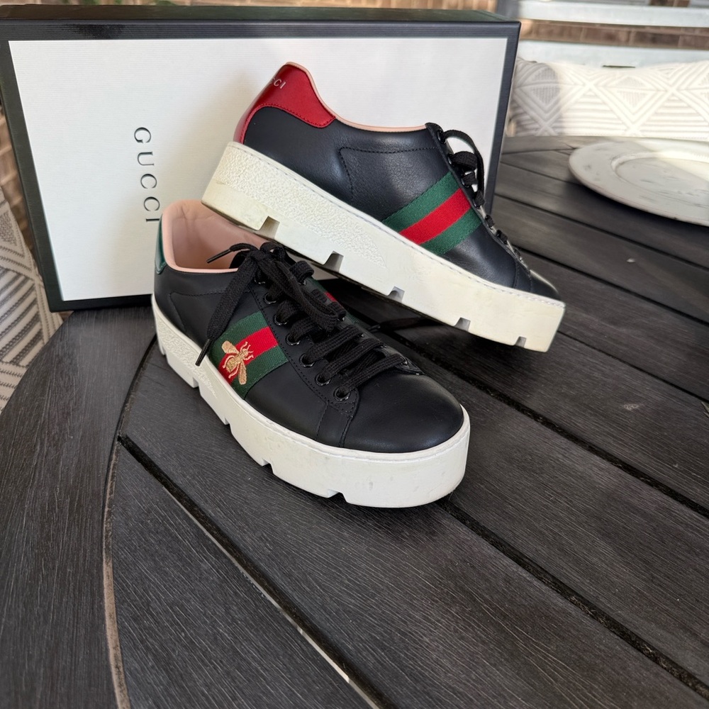 Gucci Ace platform sneakers in size 36 1/2